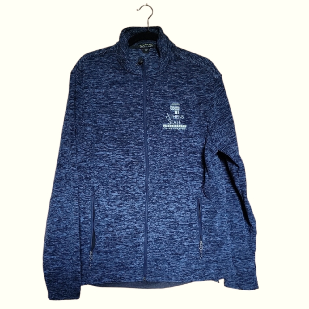 Custom Athens State University College of Business Zip Closure Fleece Jacket